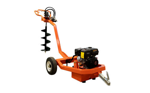Image de Hydraulic Post Hole Digger 9HP with 5 Size Bits